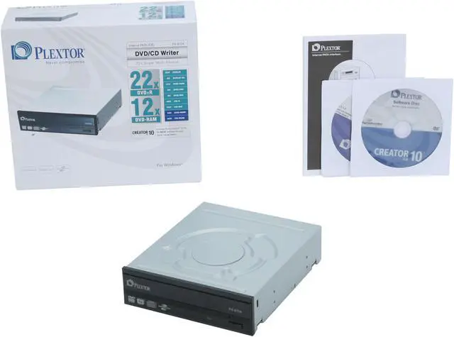 Alt view image 9 of 9 - PLEXTOR 22X DVD/CD Writer 22X DVD+R 8X DVD+RW 8X DVD+R DL 22X DVD-R 6X DVD-RW 16X DVD-ROM 48X CD-R 32X CD-RW 48X CD-ROM Black IDE Model PX-870A -26 LightScribe Support