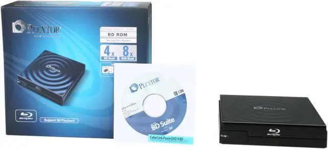 Alt view image 5 of 5 - PLEXTOR USB 2.0 4X External BD ROM Drive Model PX-B120U