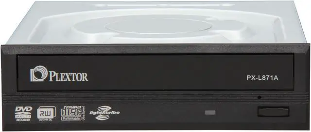 Alt view image 2 of 3 - PLEXTOR DVD Super Multi drive 22X DVD+R 8X DVD+RW 12X DVD+R DL 22X DVD-R 6X DVD-RW 16X DVD-ROM 48X CD-R 24X CD-RW 48X CD-ROM Black PATA (E-IDE) Model PX-L871A LightScribe Support - OEM
