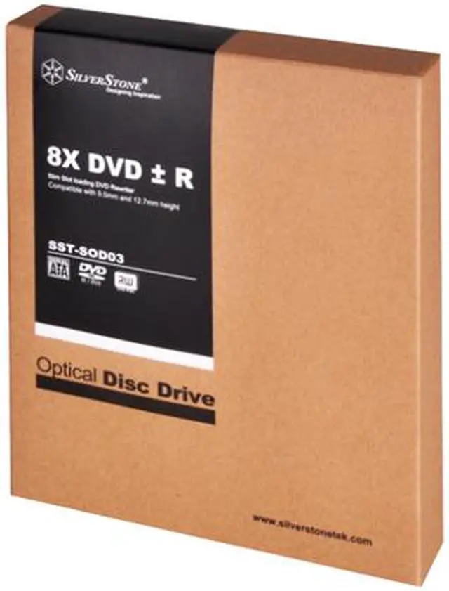 Alt view image 3 of 3 - Silverstone CD/DVD Burners (RW Drives) 8X DVD+R 8X DVD+RW 6X DVD+R DL 8X DVD-R 6X DVD-RW 8X DVD-ROM 24X CD-R 16X CD-RW 24X CD-ROM SATA Model SST-SOD03
