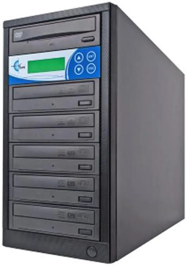 Main image of EZ Dupe Black 1 to 5 16X DVD+R 16X DVD-R 32X CD-R 24X CD-RW 5-Target Dual-Format DVD/CD Duplicator with LG Drives Model EZD5TDVDLGB