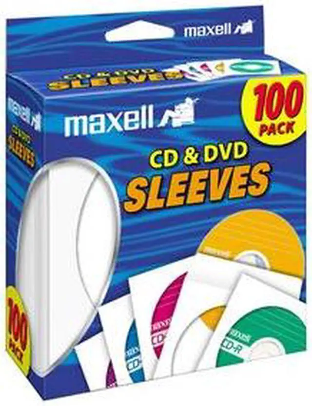Main image of maxell 190133 CD/DVD Sleeves (100-Pack)