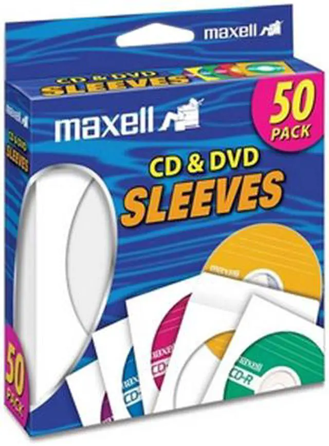 Alt view image 2 of 2 - maxell 190135 CD-400 CD/DVD Sleeves (50-Pack)