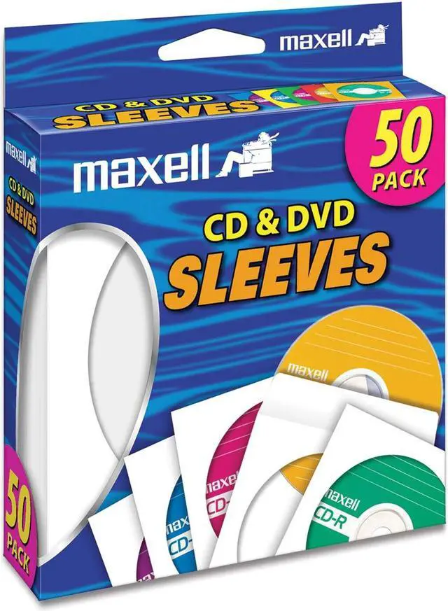Main image of maxell 190135 CD-400 CD/DVD Sleeves (50-Pack)