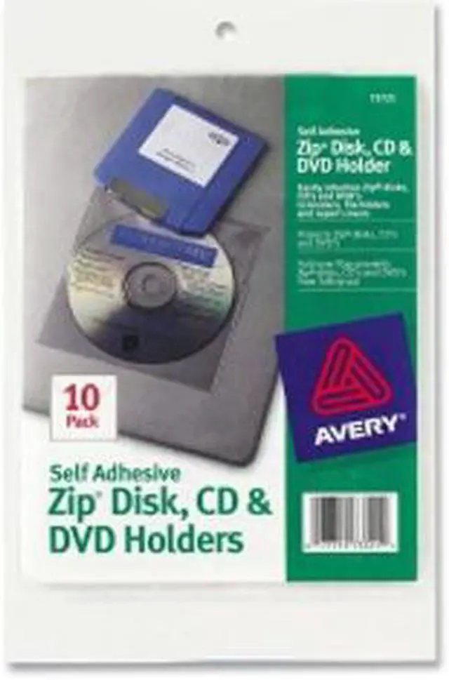 Alt view image 2 of 2 - Avery 73721 Self-Adhesive CD/DVD/Zip Pockets, 10 Pockets (73721)