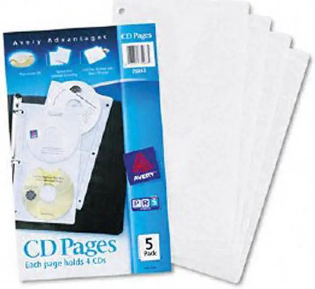 Alt view image 2 of 2 - AVERY 75263 CD/DVD Pages, Acid-Free, 5 Pages