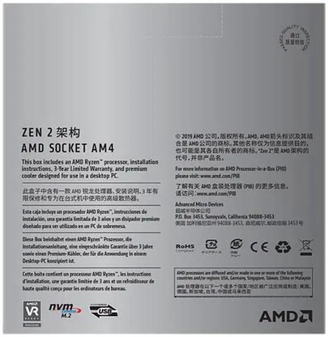 Alt view image 4 of 4 - AMD RYZEN 5 3500X 6-Core 3.6 GHz (4.1 GHz Turbo) Socket AM4 65W 100-100000158CBX Desktop Processor