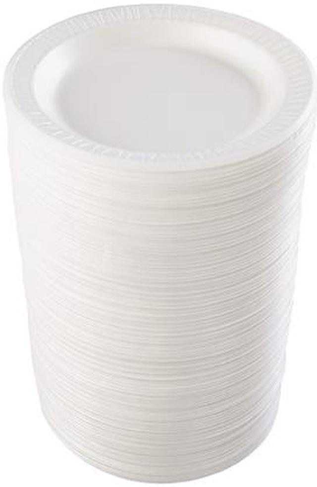 Dart® Quiet Classic® White XPS Laminated Foam Plate - 9, 3-Cmpt