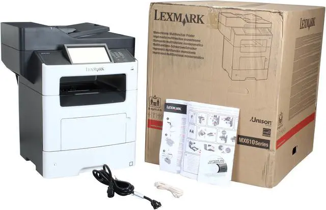 Alt view image 9 of 9 - Lexmark MX611DHE Monochrome Multifunction Laser Printer