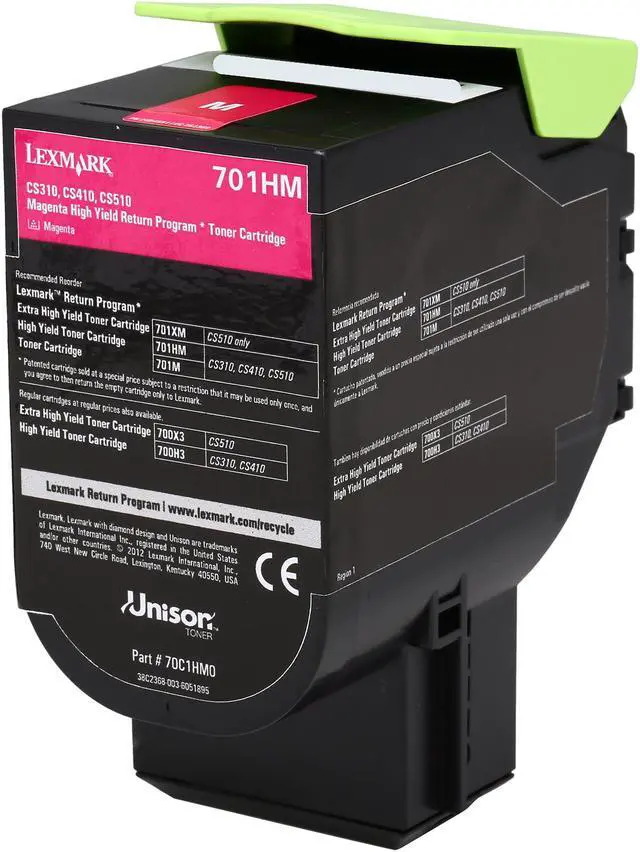 Alt view image 3 of 7 - Lexmark 70C1HM0 High Yield Return Program Toner Cartridge - Magenta