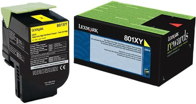 Main image of Lexmark 80C1XY0 Extra High Yield Return Program Toner Cartridge - Yellow
