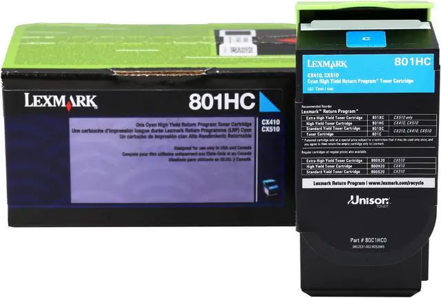 Alt view image 2 of 7 - Lexmark 80C1HC0 High Yield Return Program Toner Cartridge - Cyan