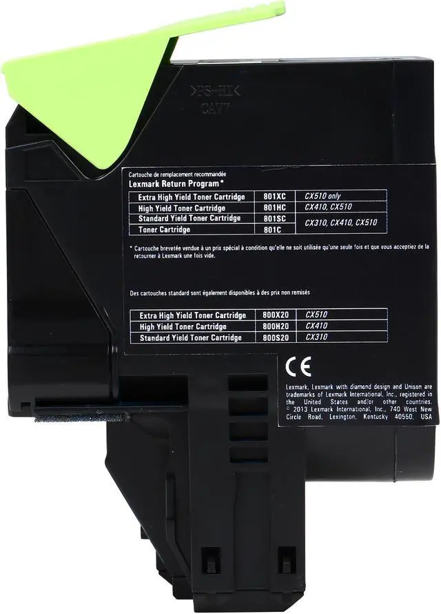 Alt view image 5 of 7 - Lexmark 80C1HC0 High Yield Return Program Toner Cartridge - Cyan