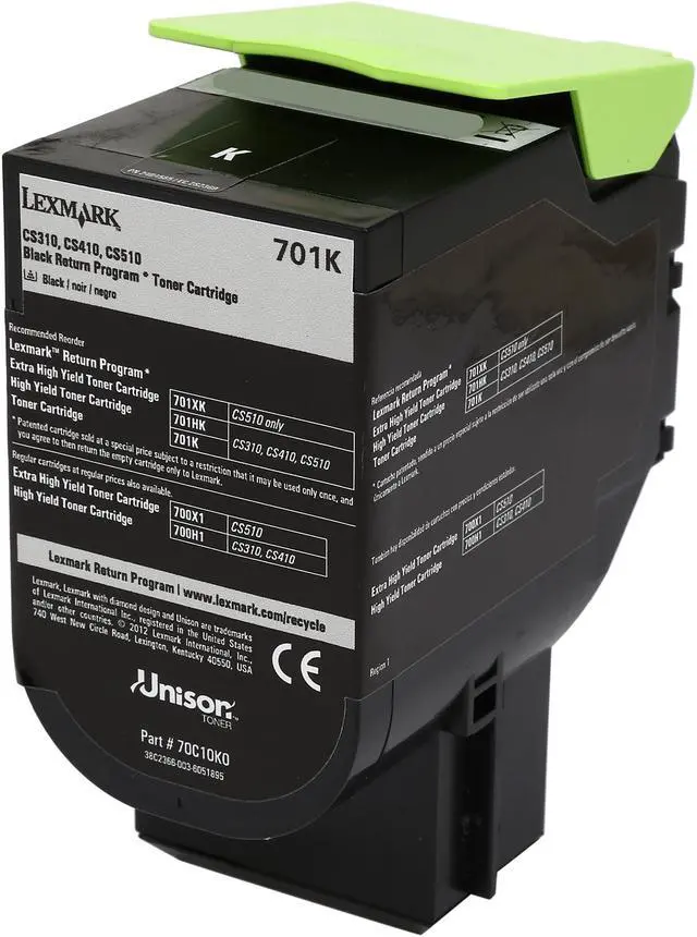 Alt view image 3 of 6 - Lexmark 70C10K0 Return Program Toner Cartridge - Black