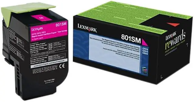 Main image of Lexmark 80C1SM0 Return Program Toner Cartridge - Magenta