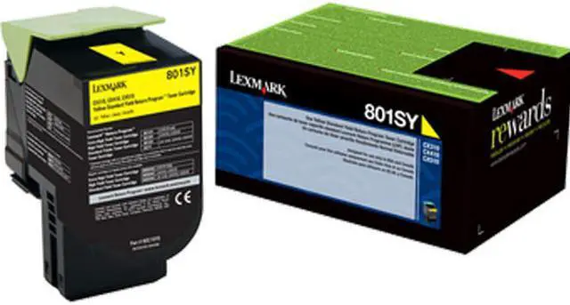 Main image of Lexmark 80C1SY0 Return Program Toner Cartridge - Yellow