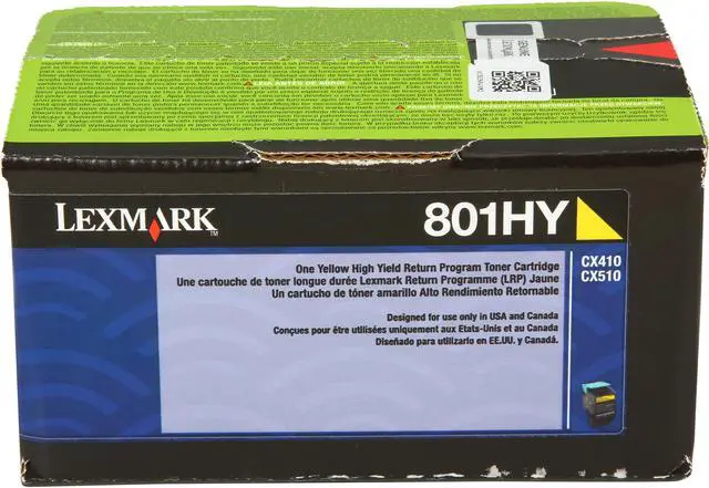 Main image of Lexmark 80C1HY0 High Yield Return Program Toner Cartridge - Yellow
