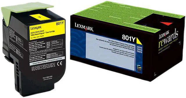 Main image of Lexmark 80C10Y0 Return Program Toner Cartridge - Yellow