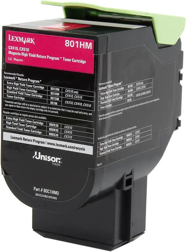 Alt view image 2 of 6 - Lexmark 80C1HM0 High Yield Return Program Toner Cartridge - Magenta