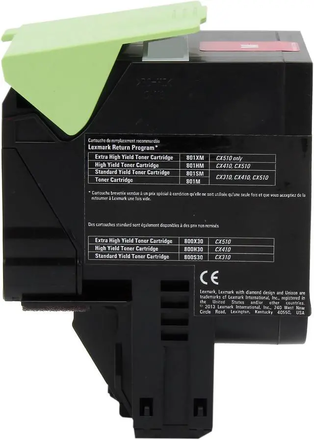 Alt view image 6 of 6 - Lexmark 80C1HM0 High Yield Return Program Toner Cartridge - Magenta