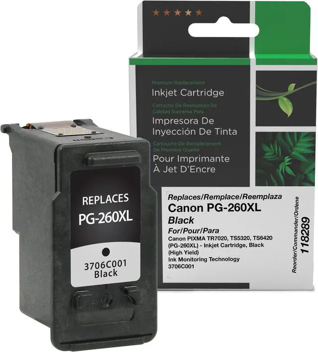 Alt view image 2 of 2 - Clover Imaging 118289 Black Remanufactured High Yield Ink Cartridge for PG-260XL
