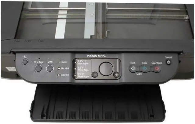 Alt view image 6 of 11 - Canon PIXMA MP150 0575B002 22 ppm Black Print Speed 4800 x 1200 dpi Color Print Quality USB InkJet Photo All-In-One Color Printer