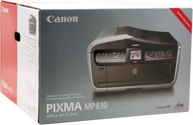 Alt view image 16 of 16 - Canon PIXMA MP830 0583B002 Up to 30 ppm Black Print Speed 9600 x 2400 dpi Color Print Quality USB InkJet ALL-In-One Color Printer
