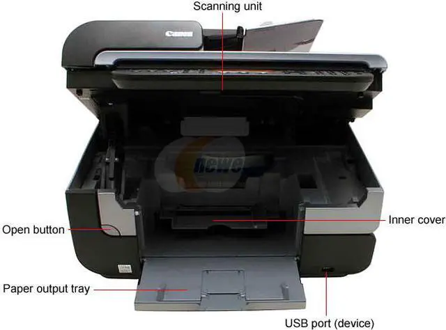 Alt view image 7 of 16 - Canon PIXMA MP530 0580B002 29 ppm (as fast as 2.1 seconds per page) Black Print Speed 9600 x 2400 dpi Color Print Quality USB Bubble Jet MFC / All-In-One Color Printer