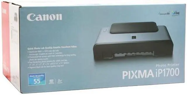 Alt view image 10 of 10 - Canon PIXMA iP1700 1436B002 Up to 22 ppm Black Print Speed 4800 x 1200 dpi Color Print Quality USB InkJet Photo Color Printer