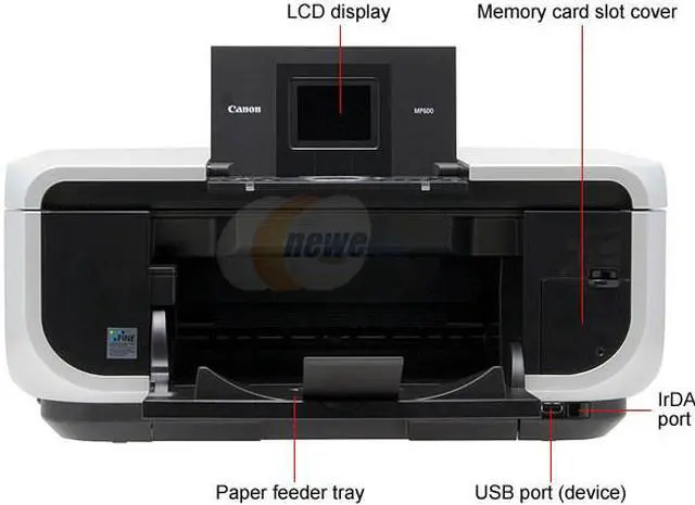 Alt view image 3 of 13 - Canon PIXMA MP600 1451B002 Up to 30 ppm Black Print Speed 9600 x 2400 dpi Color Print Quality USB Bubble Jet MFC / All-In-One Color Printer