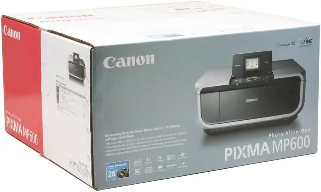 Alt view image 13 of 13 - Canon PIXMA MP600 1451B002 Up to 30 ppm Black Print Speed 9600 x 2400 dpi Color Print Quality USB Bubble Jet MFC / All-In-One Color Printer