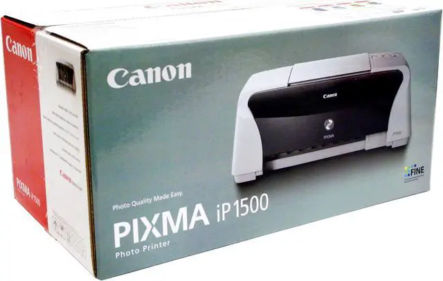 Alt view image 8 of 8 - Canon PIXMA IP1500 18 ppm (approx. 3.3 seconds/page) Black Print Speed 4800 x 1200 dpi Color Print Quality USB InkJet Photo Color Printer