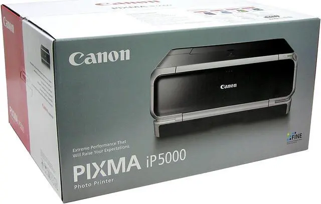 Alt view image 9 of 9 - Canon PIXMA iP5000 9615A001 25 ppm (approx. 2.4 seconds/page) Black Print Speed 9600 x 2400 dpi Color Print Quality USB InkJet Photo Color Printer