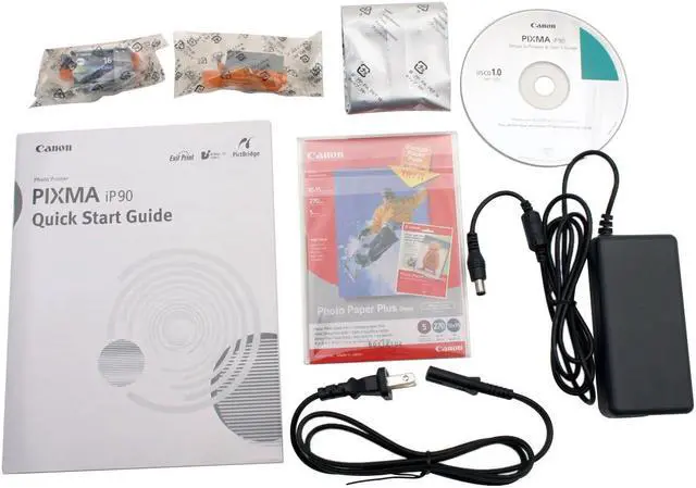 Alt view image 7 of 8 - Canon PIXMA iP90 9466A001 Up to 16 ppm Black Print Speed 4800 x 1200 dpi Color Print Quality USB InkJet Photo Color Printer
