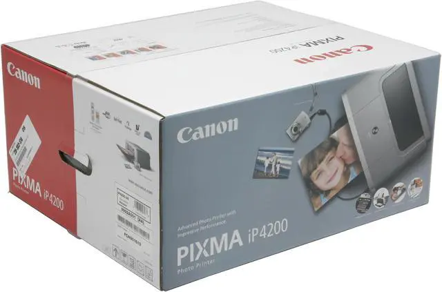 Alt view image 10 of 10 - Canon PIXMA iP4200 9992A001 29 ppm(approx. 2.1 seconds per page) Black Print Speed 9600 x 2400 dpi Color Print Quality USB InkJet Photo Color Printer