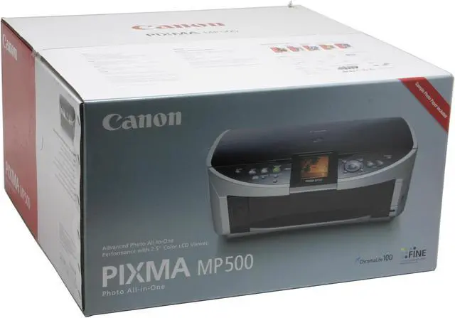 Alt view image 14 of 14 - Canon MP500 0579B002 29 ppm(approx. 2.1 seconds per page) Black Print Speed 9600 x 2400 dpi Color Print Quality USB InkJet MFC / All-In-One Color Printer