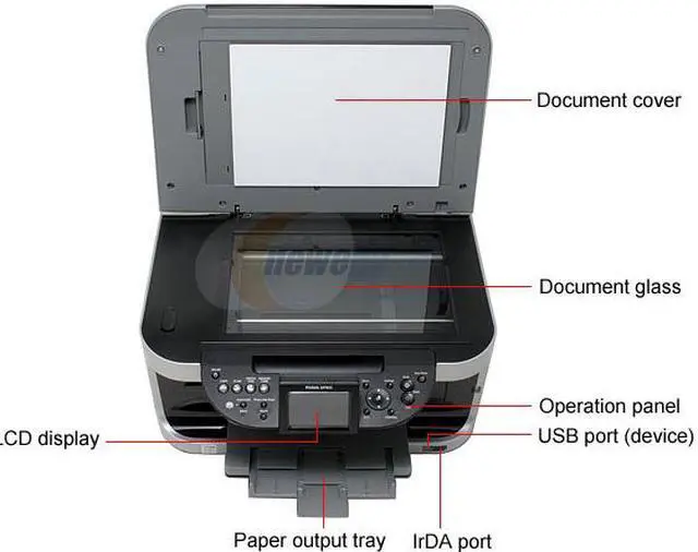 Alt view image 3 of 12 - Canon PIXMA MP800 0581B002 30 ppm(approx. 2 seconds per page) Black Print Speed 9600 x 2400 dpi Color Print Quality USB InkJet MFC / All-In-One Color Printer