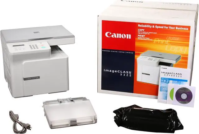 Alt view image 10 of 10 - Canon imageCLASS D320 7994A001 MFC / All-In-One Up to 15 ppm Monochrome USB Laser Digital Copier, Printer