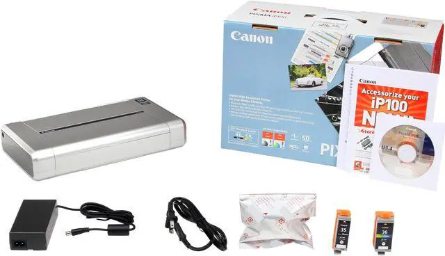 Alt view image 9 of 9 - Canon PIXMA iP100 Color Inkjet Printer