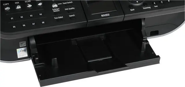 Alt view image 15 of 17 - Canon PIXMA MX850 2436B002 Up to 31 ppm Black Print Speed 9600 x 2400 dpi Color Print Quality Ethernet (RJ-45) / USB InkJet MFC / All-In-One Color Printer