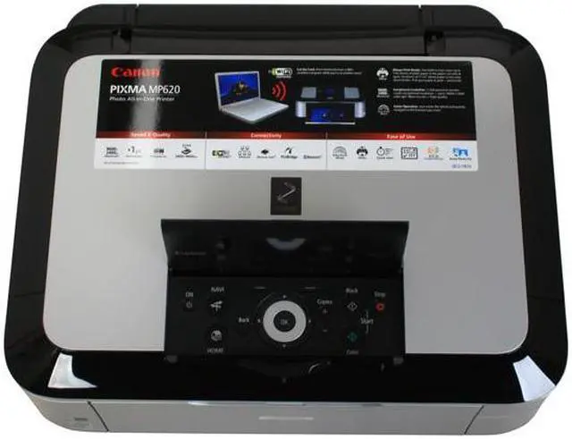 Alt view image 10 of 20 - Canon PIXMA MP620 2921B002 Up to 26 ppm Black Print Speed 9600 x 2400 dpi Color Print Quality Ethernet (RJ-45) / USB / Wi-Fi InkJet MFC / All-In-One Color Printer