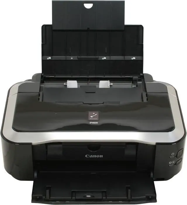 Alt view image 10 of 18 - Canon PIXMA iP4600 2909B002 Up to 26 ppm Black Print Speed 9600 x 2400 dpi Color Print Quality USB InkJet Photo Color Printer