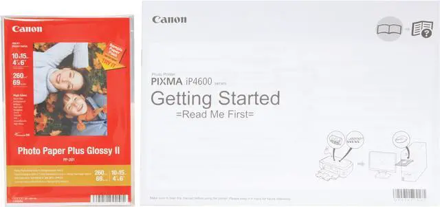 Alt view image 16 of 18 - Canon PIXMA iP4600 2909B002 Up to 26 ppm Black Print Speed 9600 x 2400 dpi Color Print Quality USB InkJet Photo Color Printer