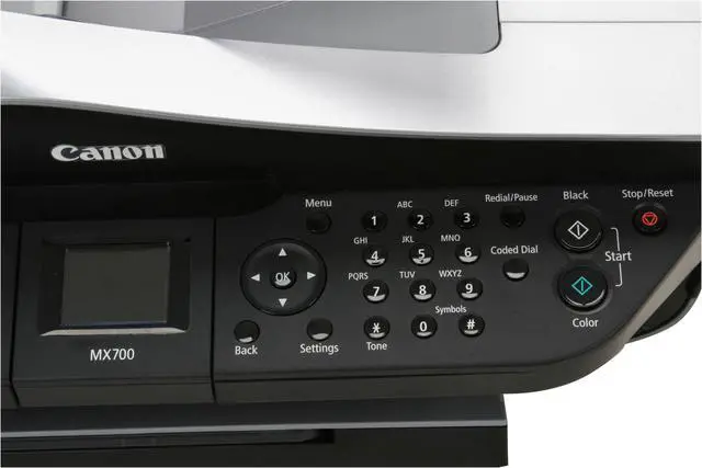 Alt view image 14 of 20 - Canon PIXMA MX700 2186B019AA Up to 30 ppm Black Print Speed 4800 x 1200 dpi Color Print Quality USB InkJet MFC / All-In-One Color Printer