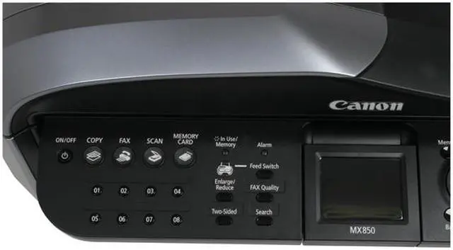 Alt view image 2 of 6 - Canon PIXMA MX850 2436B018AA Up to 31 ppm Black Print Speed 9600 x 2400 dpi Color Print Quality Ethernet (RJ-45) / USB InkJet MFC / All-In-One Color Printer
