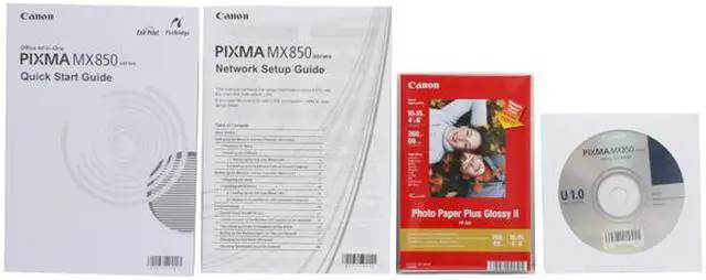 Alt view image 6 of 6 - Canon PIXMA MX850 2436B018AA Up to 31 ppm Black Print Speed 9600 x 2400 dpi Color Print Quality Ethernet (RJ-45) / USB InkJet MFC / All-In-One Color Printer