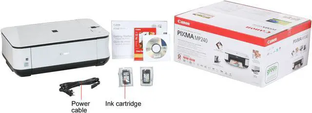 Alt view image 12 of 12 - Canon PIXMA MP240 2911B002 Up to 19 ppm Black Print Speed 600 x 600 dpi Color Print Quality USB InkJet MFC / All-In-One Color Printer
