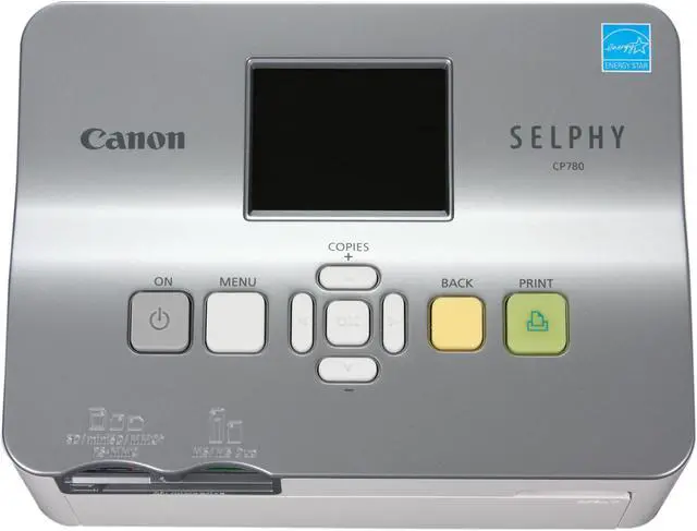 Alt view image 6 of 7 - Canon SELPHY CP780 Silver 3501B001 47 seconds/page Black Print Speed 300 x 300 dpi Color Print Quality USB Dye-Sublimation Photo Color Printer