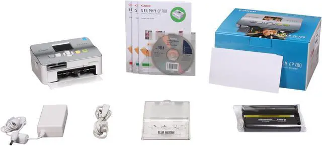 Alt view image 7 of 7 - Canon SELPHY CP780 Silver 3501B001 47 seconds/page Black Print Speed 300 x 300 dpi Color Print Quality USB Dye-Sublimation Photo Color Printer