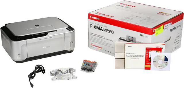 Alt view image 9 of 9 - Canon PIXMA MP990 3749B002 11.9 ipm Black Print Speed 9600 x 2400 dpi Color Print Quality Ethernet (RJ-45) / USB / Wi-Fi InkJet MFC / All-In-One Color Printer